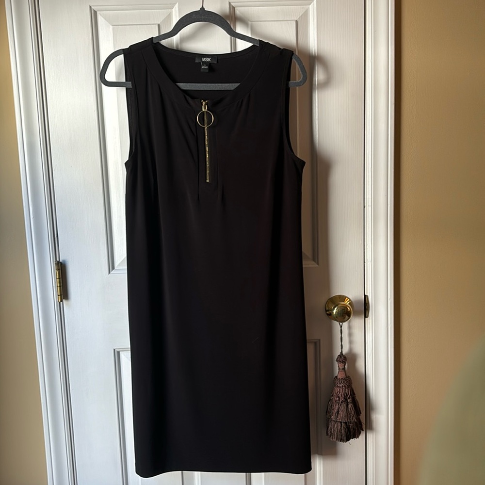 MSK black sheath dress - size L